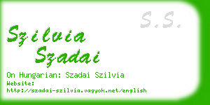 szilvia szadai business card